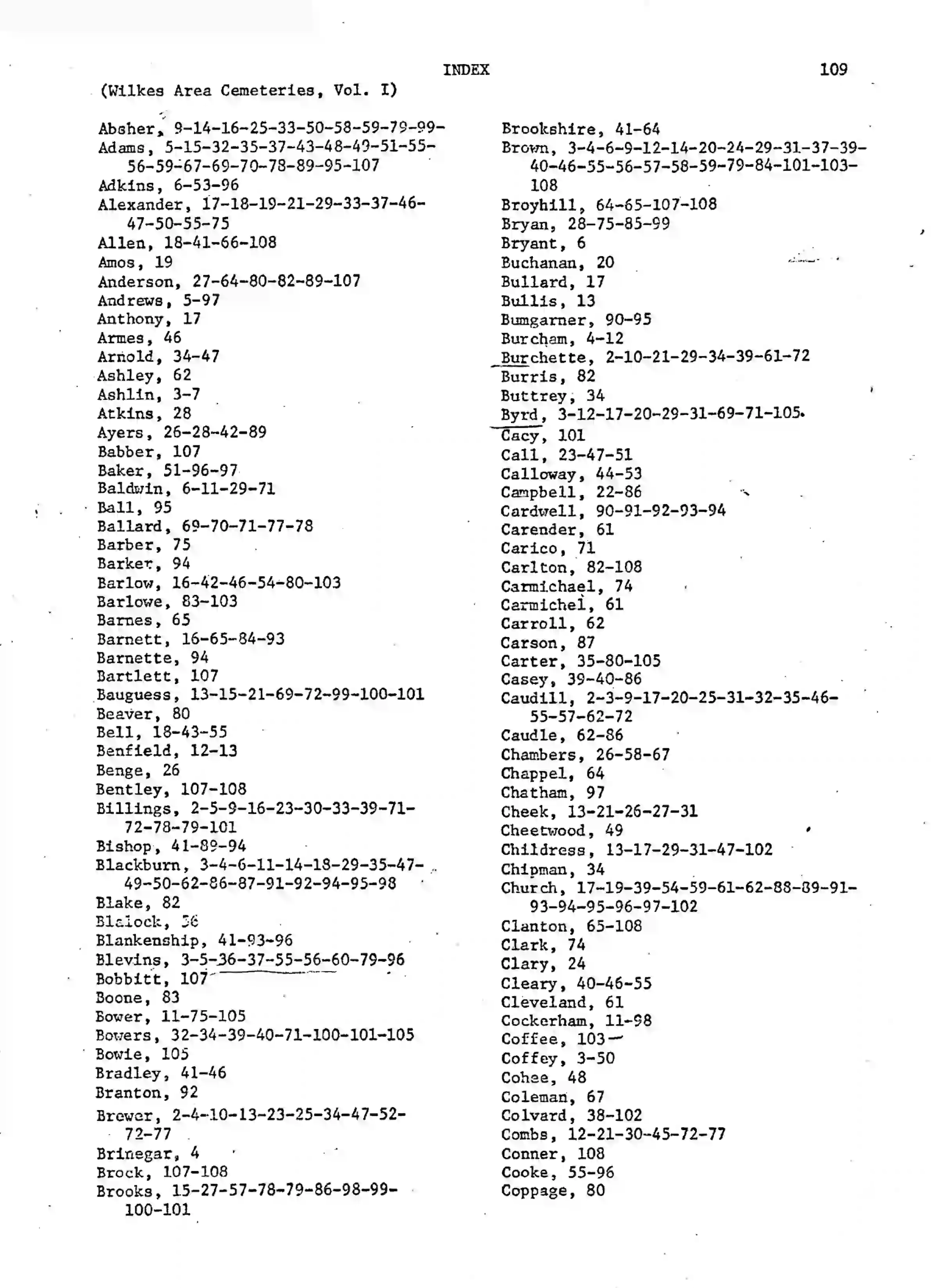 Cemetery Records Wilkes County Area North Carolina - paperback - Image 4