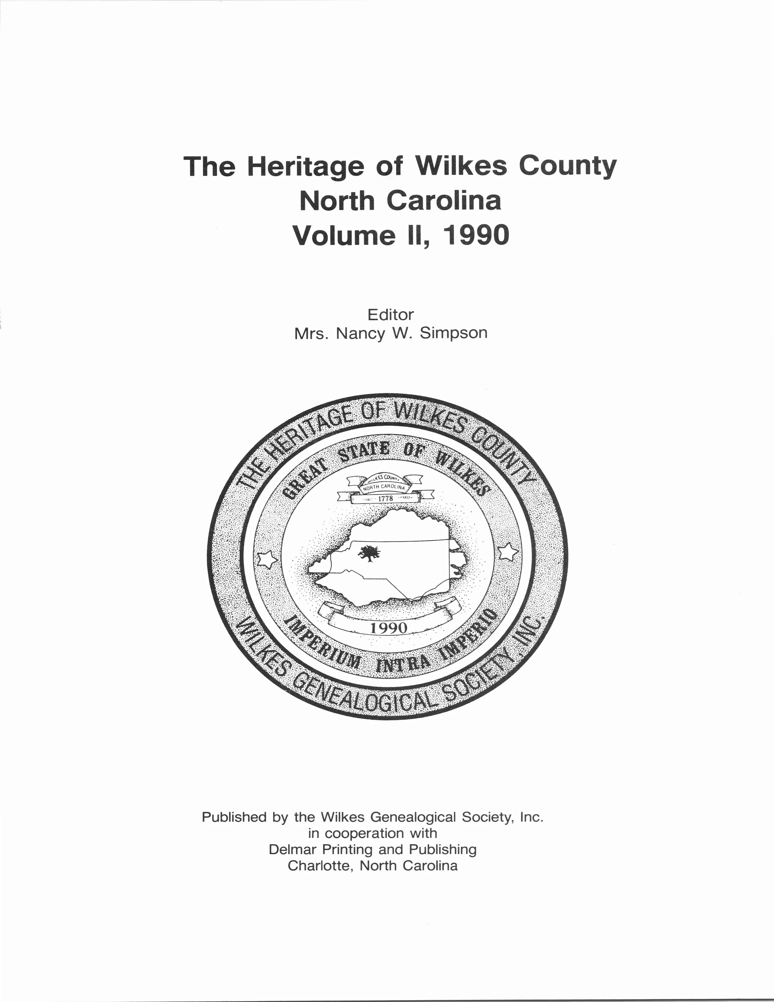 The Heritage of Wilkes County Volume II - Hardback - Image 2