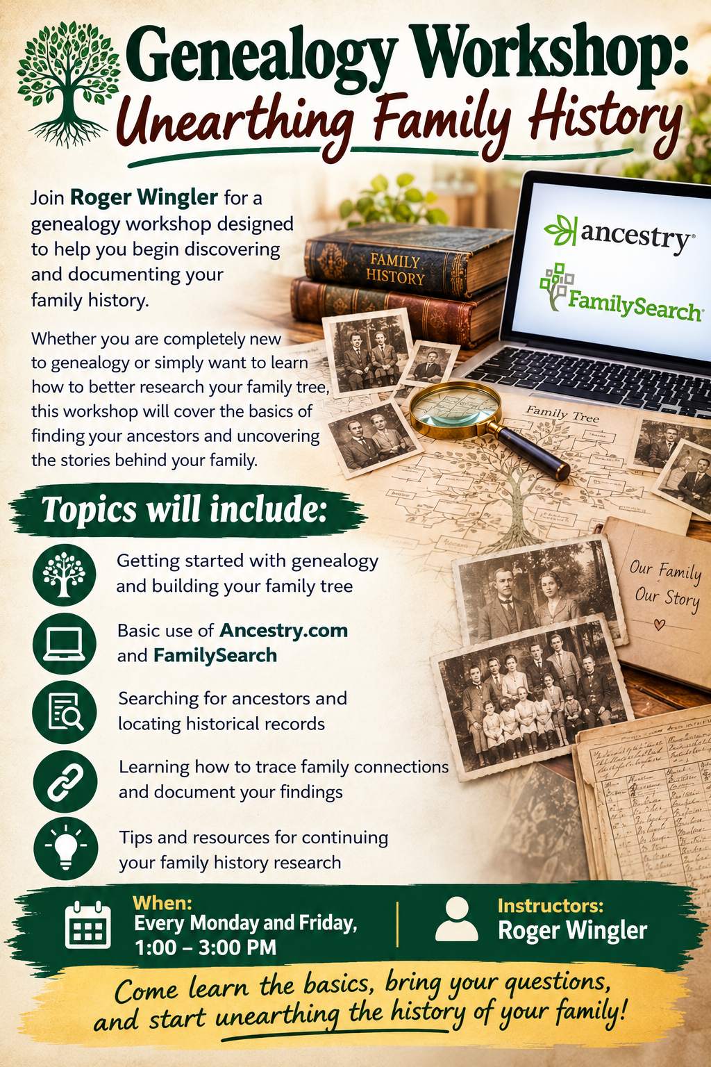 Genealogy Workshop: Unearthing Family History